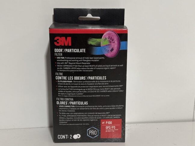 3M P100 Particulate + Odor Filters  2097P2-DC  2 pack